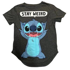 Disney Lilo & Stitch Kids Graphic T-Shirt Size Small 3–5 Stay Weird Cartoon Tee